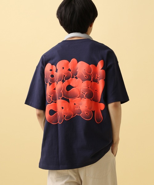 PBLIM（ページボーイリム）の「PBLIM/スネークハッポウロゴＴ（Tシャツ/カットソー・レディース・オフホワイト/ブルー/ブラック/グリーン/ピンク/ネイビー/オレンジ・MEDIUM/LARGE）」の5枚目の写真