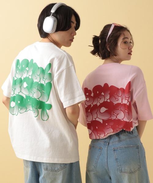 PBLIM（ページボーイリム）の「PBLIM/スネークハッポウロゴＴ（Tシャツ/カットソー・レディース・オフホワイト/ブルー/ブラック/グリーン/ピンク/ネイビー/オレンジ・MEDIUM/LARGE）」の8枚目の写真