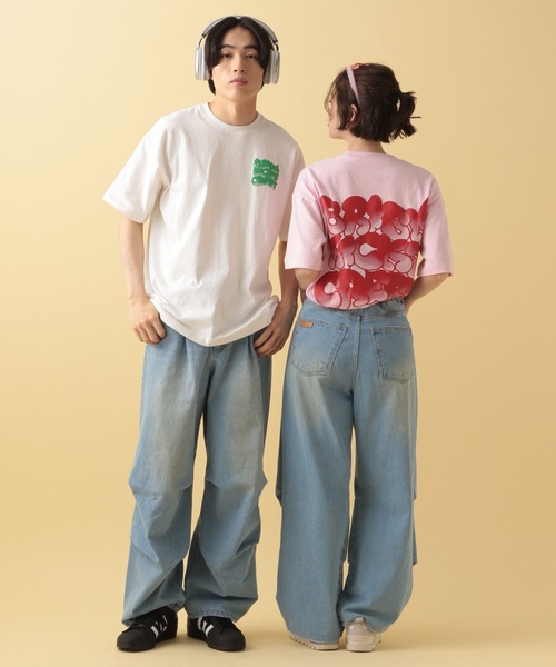 PBLIM（ページボーイリム）の「PBLIM/スネークハッポウロゴＴ（Tシャツ/カットソー・レディース・オフホワイト/ブルー/ブラック/グリーン/ピンク/ネイビー/オレンジ・MEDIUM/LARGE）」の10枚目の写真