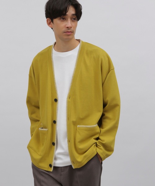 LAKOLE(ラコレ)の「ミニワッフルステッチカーディガン / 107471(カーディガン/ボレロ・メンズ・グリーン/ブラック/アイボリー/イエロー・LARGE/MEDIUM)」の1枚目の写真