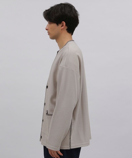 LAKOLE(ラコレ)の「ミニワッフルステッチカーディガン / 107471(カーディガン/ボレロ・メンズ・グリーン/ブラック/アイボリー/イエロー・LARGE/MEDIUM)」の8枚目の写真