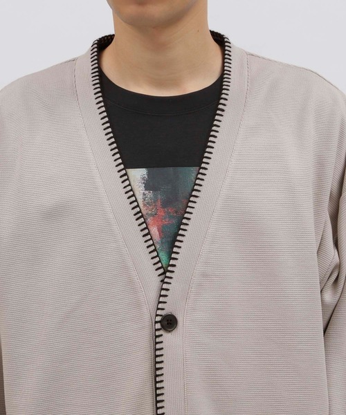 LAKOLE(ラコレ)の「ミニワッフルステッチカーディガン / 107471(カーディガン/ボレロ・メンズ・グリーン/ブラック/アイボリー/イエロー・LARGE/MEDIUM)」の10枚目の写真