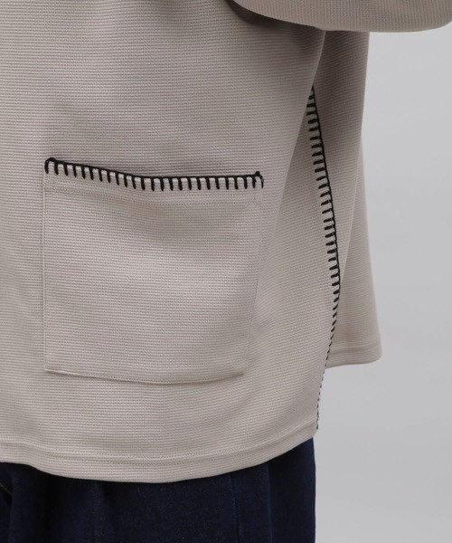 LAKOLE(ラコレ)の「ミニワッフルステッチカーディガン / 107471(カーディガン/ボレロ・メンズ・グリーン/ブラック/アイボリー/イエロー・LARGE/MEDIUM)」の12枚目の写真