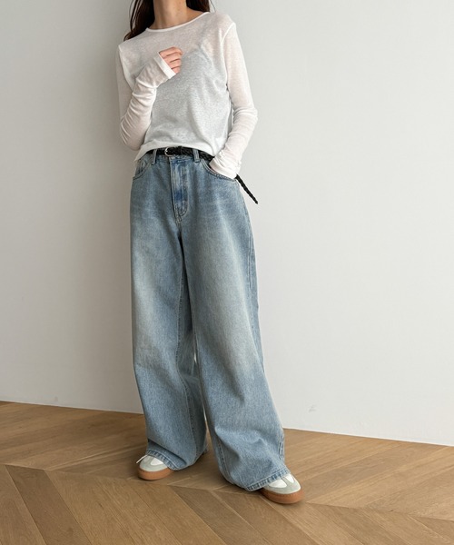 CANAL JEAN（キャナルジーン）の「El mar　テンセルシアーロンT（Tシャツ/カットソー・レディース・ライトグレー/アイボリー/ライトベージュ/ブラック・ONE SIZE）」の8枚目の写真