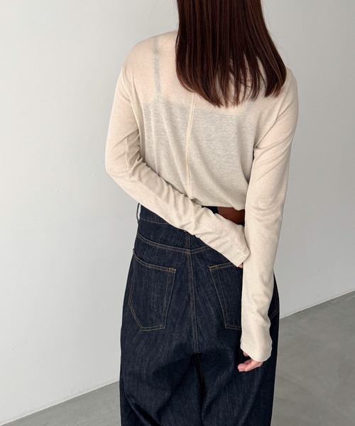 CANAL JEAN（キャナルジーン）の「El mar　テンセルシアーロンT（Tシャツ/カットソー・レディース・ライトグレー/アイボリー/ライトベージュ/ブラック・ONE SIZE）」の16枚目の写真