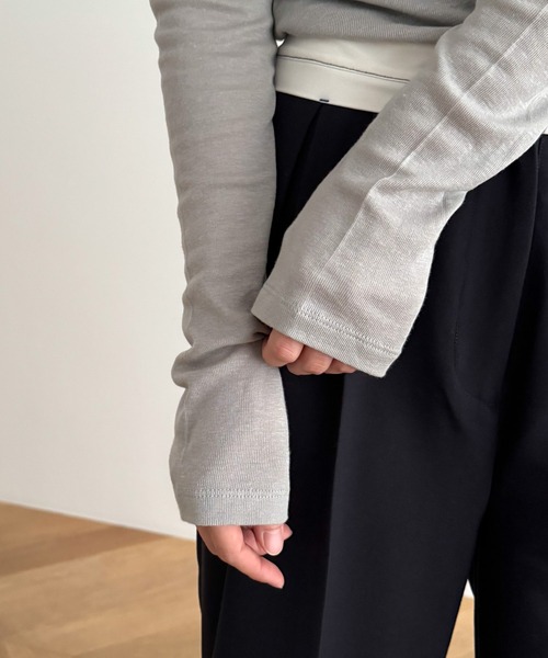 CANAL JEAN（キャナルジーン）の「El mar　テンセルシアーロンT（Tシャツ/カットソー・レディース・ライトグレー/アイボリー/ライトベージュ/ブラック・ONE SIZE）」の14枚目の写真