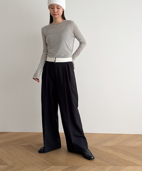 CANAL JEAN（キャナルジーン）の「El mar　テンセルシアーロンT（Tシャツ/カットソー・レディース・ライトグレー/アイボリー/ライトベージュ/ブラック・ONE SIZE）」の15枚目の写真