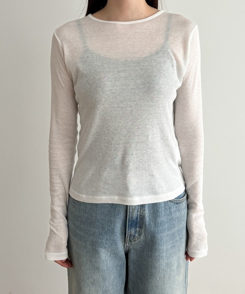 CANAL JEAN（キャナルジーン）の「El mar　テンセルシアーロンT（Tシャツ/カットソー・レディース・ライトグレー/アイボリー/ライトベージュ/ブラック・ONE SIZE）」の19枚目の写真