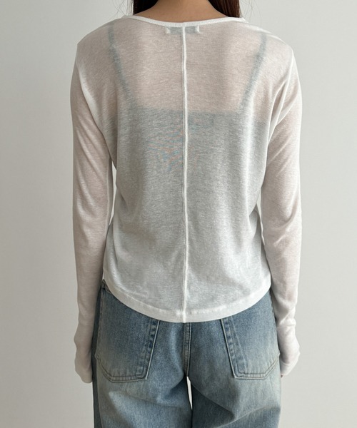 CANAL JEAN（キャナルジーン）の「El mar　テンセルシアーロンT（Tシャツ/カットソー・レディース・ライトグレー/アイボリー/ライトベージュ/ブラック・ONE SIZE）」の21枚目の写真