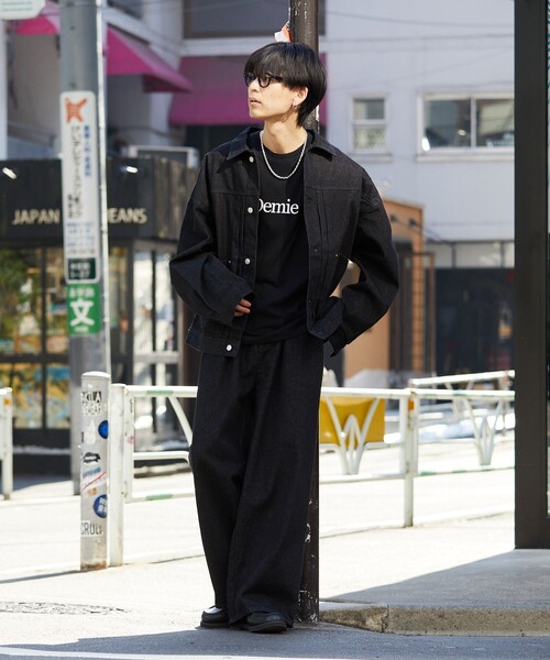 PUBLUX（パブリュクス）の「PUBLUX/パブリュクス ワイドビッグデニムジャケット/デニム/セットアップ対応(限定展開)（デニムジャケット・メンズ・ブルー/チャコールグレー/ブラック・SMALL/MEDIUM/LARGE）」の8枚目の写真