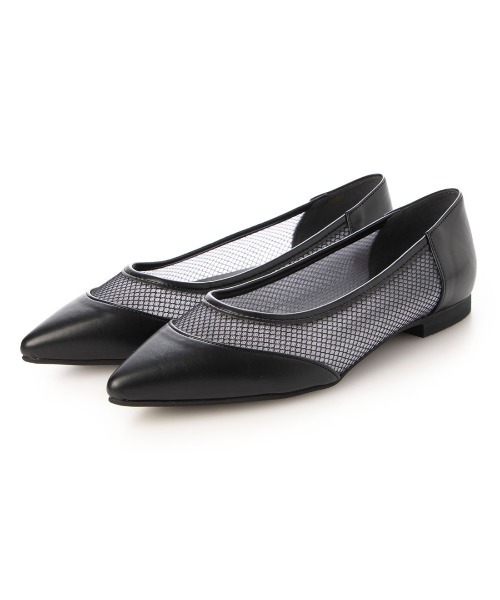 carino(カリーノ)の「【レイン対応】メッシュポインテッドトゥパンプス(パンプス・レディース・ブラック/ホワイト/シルバー・23.5cm/23cm/24.5cm/24cm/22.5cm)」の1枚目の写真