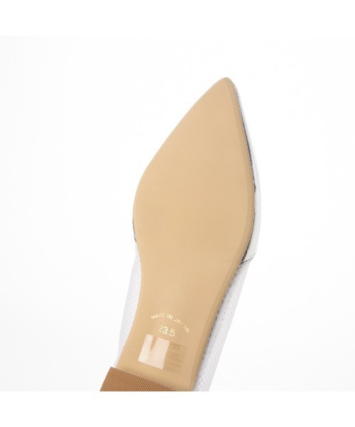 carino(カリーノ)の「【レイン対応】メッシュポインテッドトゥパンプス(パンプス・レディース・ブラック/ホワイト/シルバー・23.5cm/23cm/24.5cm/24cm/22.5cm)」の8枚目の写真