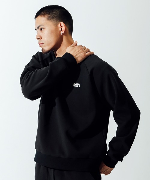 MATIN AVENIR(マタンアヴニール)の「【ムラサキスポーツ限定】MATIN AVENIR/マタンアヴニール トレーナー ボンディング ストレッチ 241OO1TR015MA(スウェット・メンズ・ブラック・M/L/XL)」の3枚目の写真