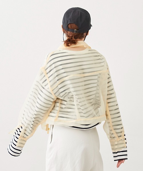 petit main LIEN（プティマインリアン）の「【LADIES】シアーシャツジャケット（シャツ/ブラウス・レディース・ホワイト/グレー/レモンイエロー・FREE）」の6枚目の写真