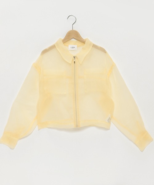 petit main LIEN（プティマインリアン）の「【LADIES】シアーシャツジャケット（シャツ/ブラウス・レディース・ホワイト/グレー/レモンイエロー・FREE）」の14枚目の写真