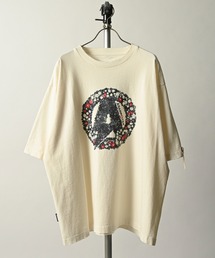 【ADAMPATEK/アダムパテック】flower anarchy short sleeve pigment/フラワーアナーキープリントピグメントTシャツ