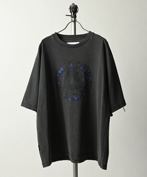 【ADAMPATEK/アダムパテック】flower anarchy short sleeve pigment/フラワーアナーキープリントピグメントTシャツ