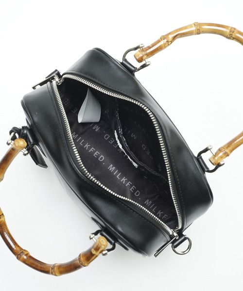 MILKFED.（ミルクフェド）の「BAMBOO HANDLE SQUARE BAG（ショルダーバッグ・レディース・ブラック/レッド/ブラウン・ONE SIZE）」の9枚目の写真