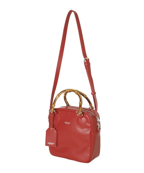 MILKFED.（ミルクフェド）の「BAMBOO HANDLE SQUARE BAG（ショルダーバッグ・レディース・ブラック/レッド/ブラウン・ONE SIZE）」の5枚目の写真