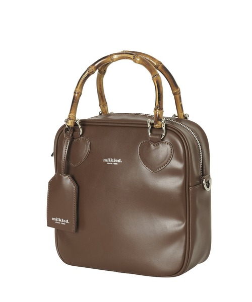 [ミルクフェド][MILKFED]ロゴベーシック ショルダーバッグ ブラウン MILKFED. ミルクフェド ショルダーバッグ LOGO BASIC SHOULDER