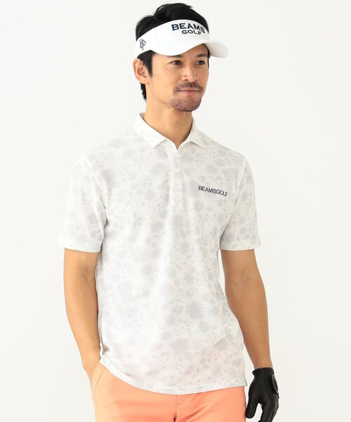 BEAMS GOLF PURPLE LABEL / ミモザプリント ストレッチレギュラーシャツ