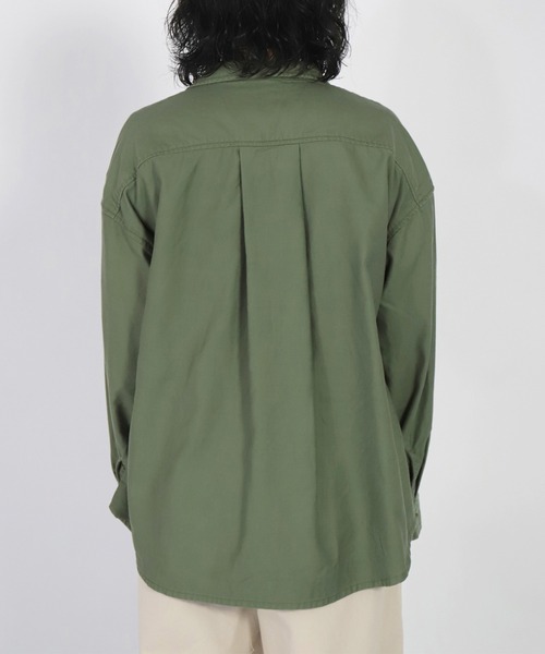 D.M.G.（ドミンゴ）の「[D.M.G. / ディーエムジー] テンセルバックサテン ファティーグジャケット（その他アウター・レディース・オリーブ/ベージュ・FREE）」の20枚目の写真