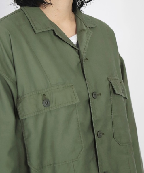 D.M.G.（ドミンゴ）の「[D.M.G. / ディーエムジー] テンセルバックサテン ファティーグジャケット（その他アウター・レディース・オリーブ/ベージュ・FREE）」の21枚目の写真