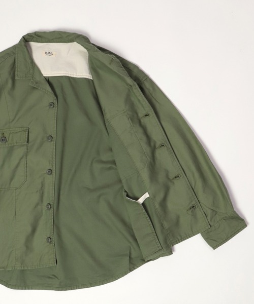 D.M.G.（ドミンゴ）の「[D.M.G. / ディーエムジー] テンセルバックサテン ファティーグジャケット（その他アウター・レディース・オリーブ/ベージュ・FREE）」の3枚目の写真