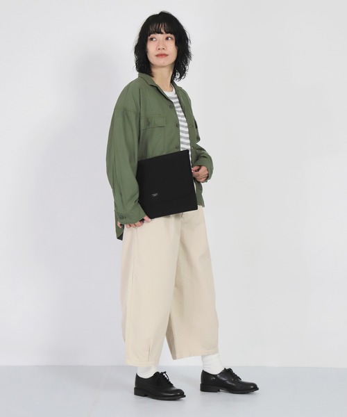 D.M.G.（ドミンゴ）の「[D.M.G. / ディーエムジー] テンセルバックサテン ファティーグジャケット（その他アウター・レディース・オリーブ/ベージュ・FREE）」の12枚目の写真
