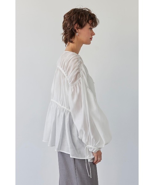Gather Ribbon Blouse /ギャザーリボンブラウス（シャツ