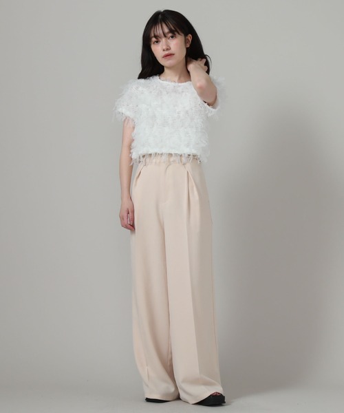 archives(アルシーヴ)の「リボンチュールコンパクトTOPS(Tシャツ/カットソー・レディース・オフホワイト/ブラック/アイボリー・MEDIUM)」の21枚目の写真