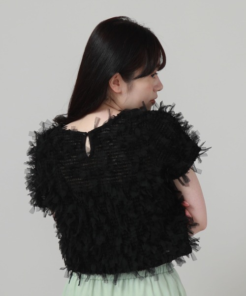 archives(アルシーヴ)の「リボンチュールコンパクトTOPS(Tシャツ/カットソー・レディース・オフホワイト/ブラック/アイボリー・MEDIUM)」の19枚目の写真