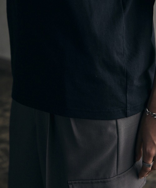 CALLNE（カルネ）の「【CALLNE】Cotton Basic Sleeveless Tee/コットン ベーシック ノースリーブT （抗菌＆防臭）（Tシャツ/カットソー・メンズ・ホワイト/ブラック・M/L）」の7枚目の写真