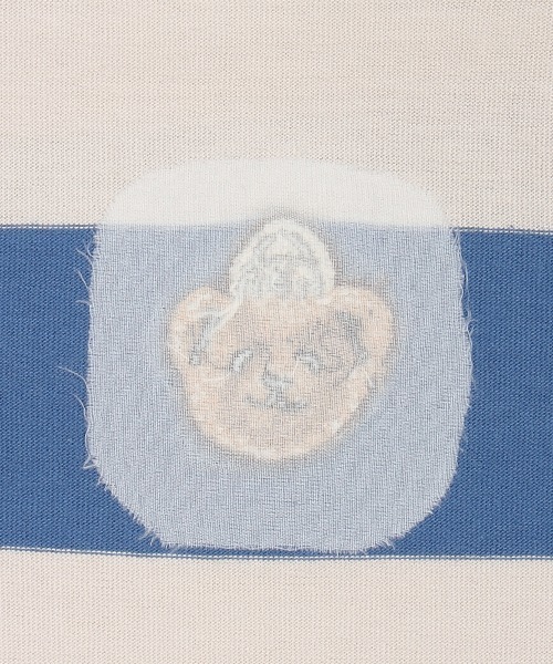 petit main（プティマイン）の「【リンク】太ボーダーラガーシャツ(キッズ)（Tシャツ/カットソー・キッズ・ネイビー/イエロー/ライトピンク/ブルー/ベージュ・90cm/80ｃｍ/130cm/120cm/100cm/110cm）」の13枚目の写真