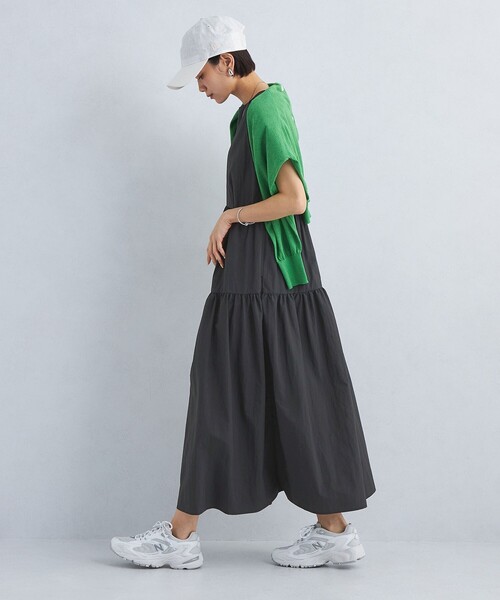 Sara 美品greenlabel ウォッシャブルティアードワンピース ワッシャーティアードワンピース