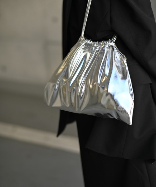Marient（マリエント）の「Shiny Drawstring Bag（ショルダーバッグ・レディース・ピンク/シルバー/ゴールド・FREE）」の16枚目の写真