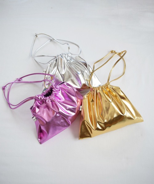 Marient（マリエント）の「Shiny Drawstring Bag（ショルダーバッグ・レディース・ピンク/シルバー/ゴールド・FREE）」の17枚目の写真
