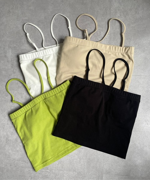 Thevon（ゼボン）の「ホルターネックカップ付きキャミ（キャミソール・レディース・ブラック/オフホワイト/ベージュ/グリーン・FREE）」の6枚目の写真