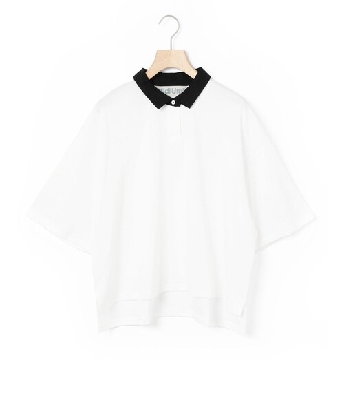 midiumi ポロシャツ ホワイト MidiUmi】コットンポンチポロシャツ｜再値下げ｜e-Look+Plus
