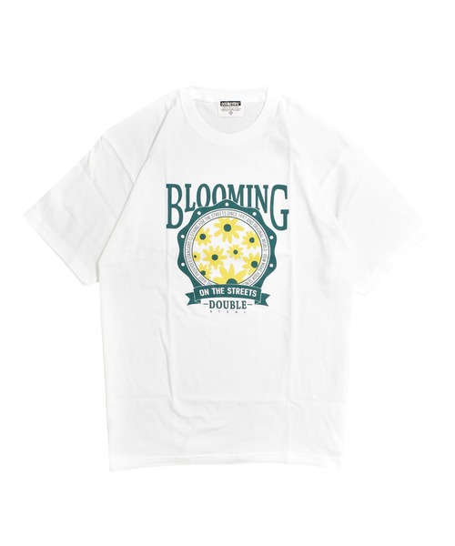 DOUBLE STEAL(ダブルスティール)の「フラワーカレッジ Tシャツ(Tシャツ/カットソー・メンズ・ホワイト/ブラック・X-LARGE/LARGE/MEDIUM)」の1枚目の写真