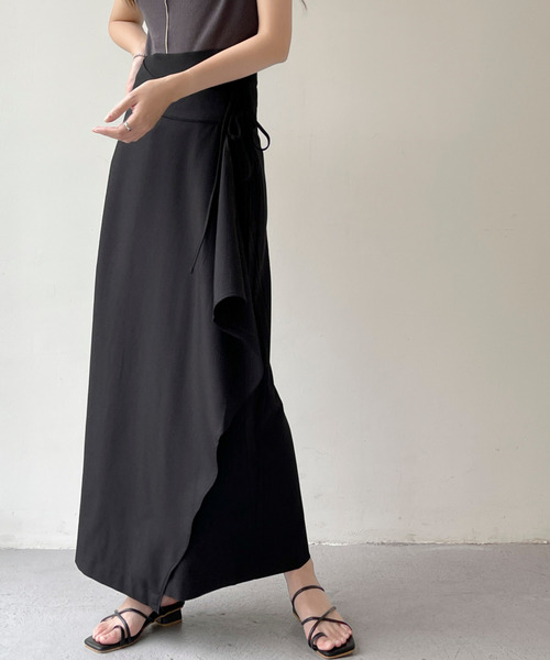 BANNER SELECT(バナーセレクト)の「ハイウエストレイヤードスカート(スカート・レディース・チャコールグレー/ブラック/ベージュ・S/M/L)」の22枚目の写真