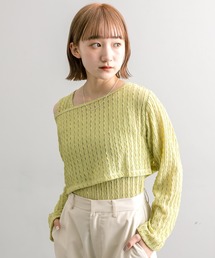 【3色展開】[mline]タンクSETレースプルオーバー
