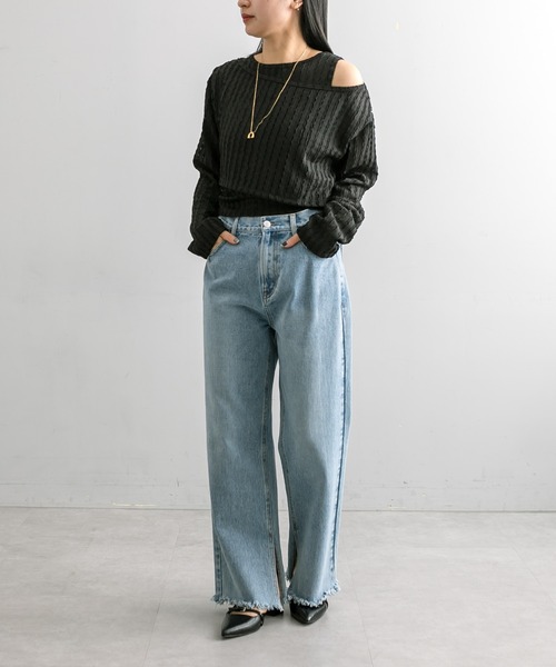 mline（エムライン）の「【3色展開】[mline]タンクSETレースプルオーバー（Tシャツ/カットソー・レディース・グリーン/ブラック/アイボリー・FREE）」の12枚目の写真