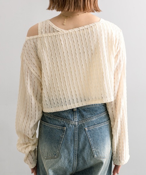 mline（エムライン）の「【3色展開】[mline]タンクSETレースプルオーバー（Tシャツ/カットソー・レディース・グリーン/ブラック/アイボリー・FREE）」の16枚目の写真