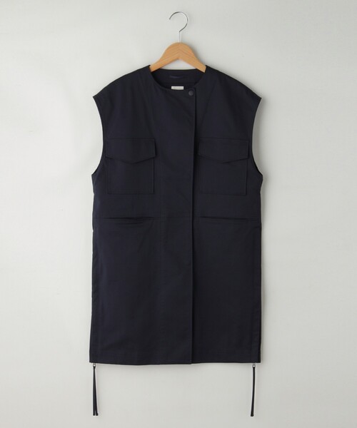 &Bridge(アンドブリッジ)の「seeset(シーセット) ポケット付きベストジャケット(ノーカラージャケット・レディース・ブルー系その他/ブルー/ブルーグリーン・99)」の3枚目の写真