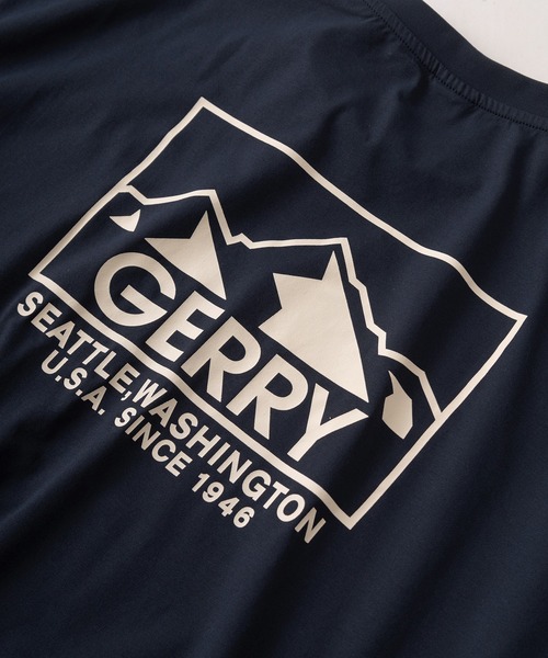GERRY(ジェリー)の「【GERRY/ジェリー】ワンポイントロゴ刺繍&バックプリント 裾ナイロン切替デザイン スピンドルコード付き クルーネック半袖Tシャツ/ ワイドシルエット/ オーバーサイズ/吸水速乾/UVカット/水陸両用(Tシャツ/カットソー・メンズ・ブラック/カーキ/アイボリー/ネイビー・M/L/XL)」の10枚目の写真