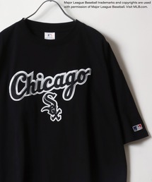MLB/メジャーリーグベースボール チームロゴ ワンポイント ワッペン刺繍 バックプリント クルーネック半袖Tシャツ レディース メンズ