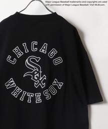 MLB/メジャーリーグベースボール チームロゴ ワンポイント ワッペン刺繍 バックプリント クルーネック半袖Tシャツ レディース メンズ