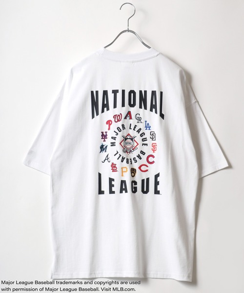 MLB(メジャーリーグベースボール)の「MLB/メジャーリーグベースボール チームロゴ ワンポイント ワッペン刺繍 バックプリント クルーネック半袖Tシャツ レディース メンズ(Tシャツ/カットソー・メンズ・グリーン/ネイビー/ホワイト/アッシュグレー/ブラック/グリーン系その他/ブラック系その他/ホワイト系その他/ホワイト系その他2/ホワイト系その他3・LL/M/L)」の12枚目の写真