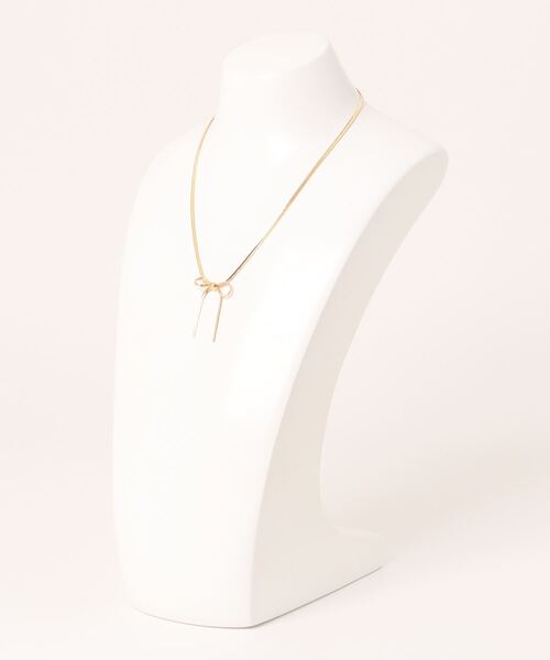 minia（ミニア）の「リボンネックレス（ネックレス・レディース・シルバー/ゴールド・FREE）」の3枚目の写真